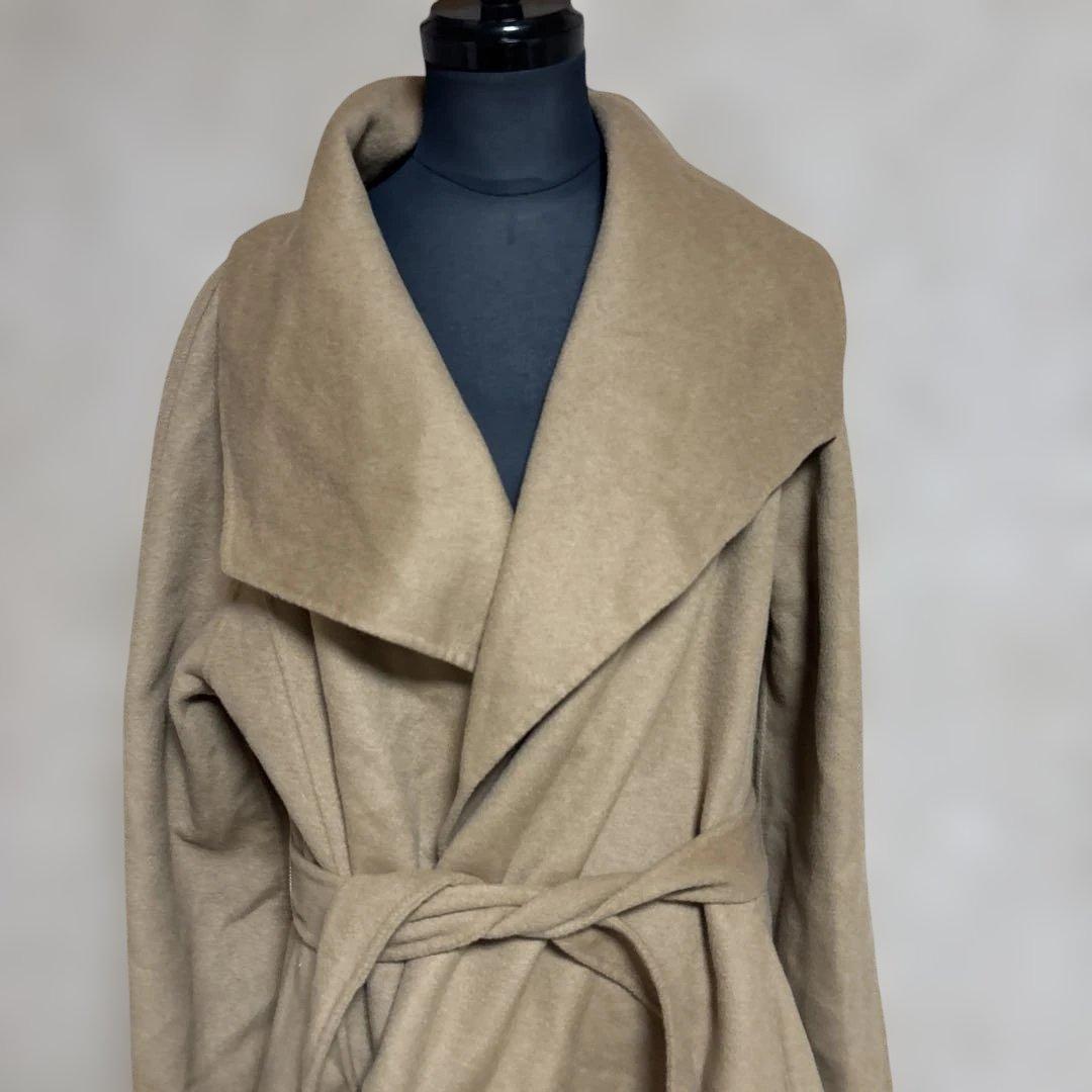ADOLFO DOMINGUEZ ガウンコート 38 キャメル ウール混