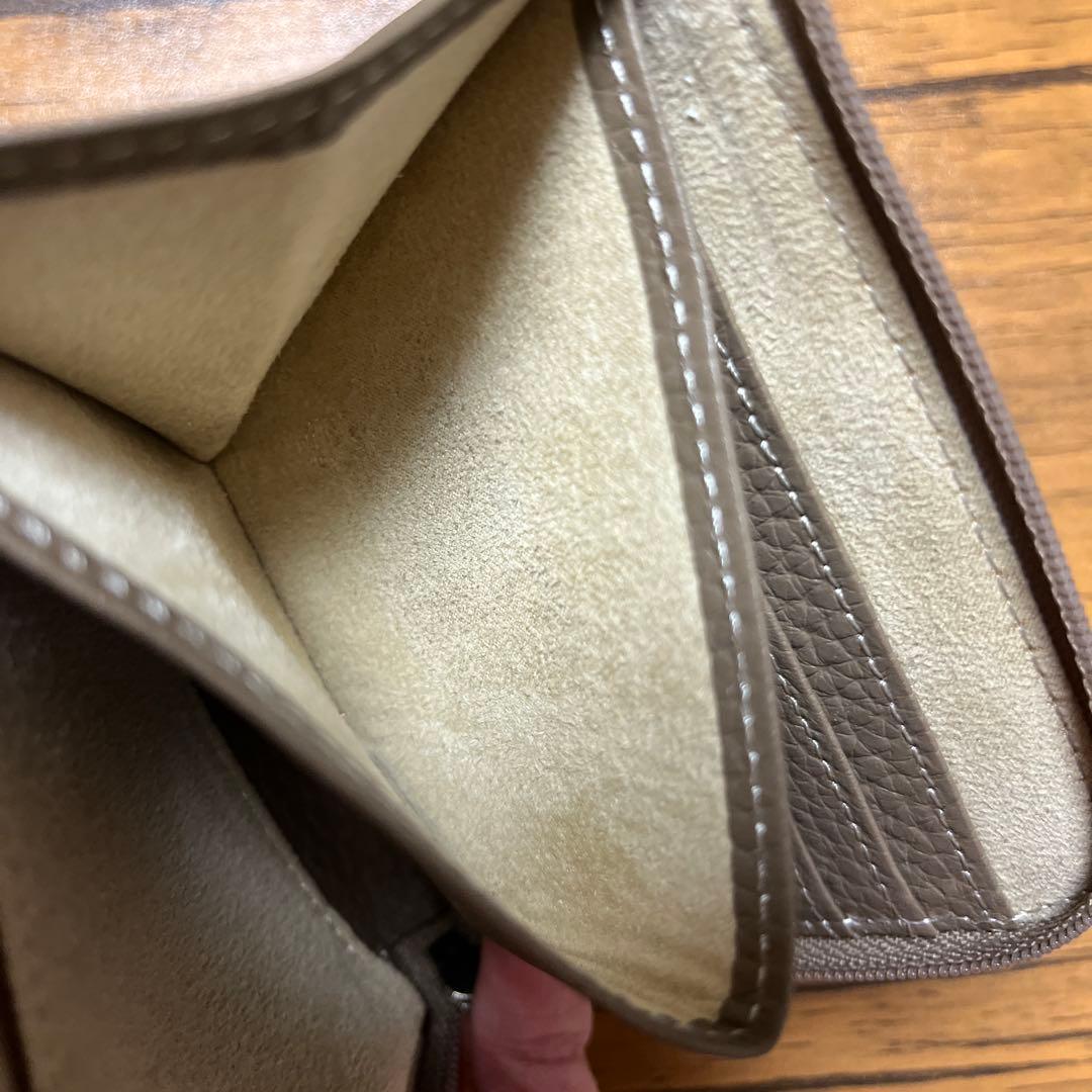 【本日お値下げ中】2025年12月購入 ATAO ミリモケリー トープ 折り財布