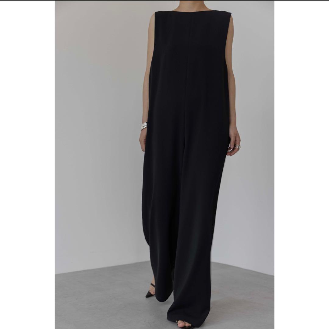 【未使用級✨️】ナエ スムースリバーシブルオールインワン サロペット M ブラック