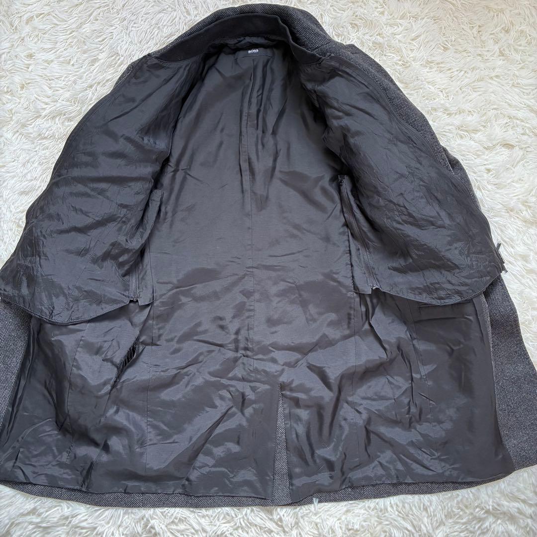 【希少】ヒューゴボス チェスターコート ライナー 46 M ダークグレー
