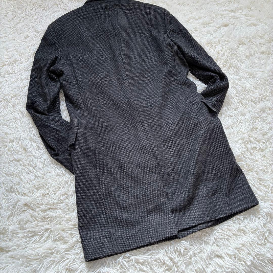 【希少】ヒューゴボス チェスターコート ライナー 46 M ダークグレー