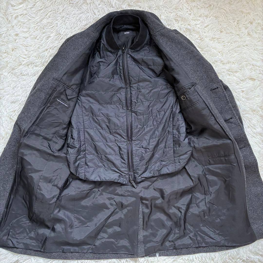 【希少】ヒューゴボス チェスターコート ライナー 46 M ダークグレー