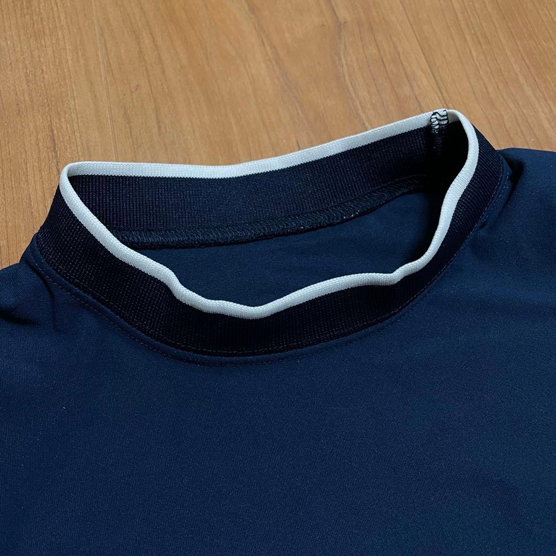 TFW49 モックネック　Tシャツ ネイビー　L ゴルフ