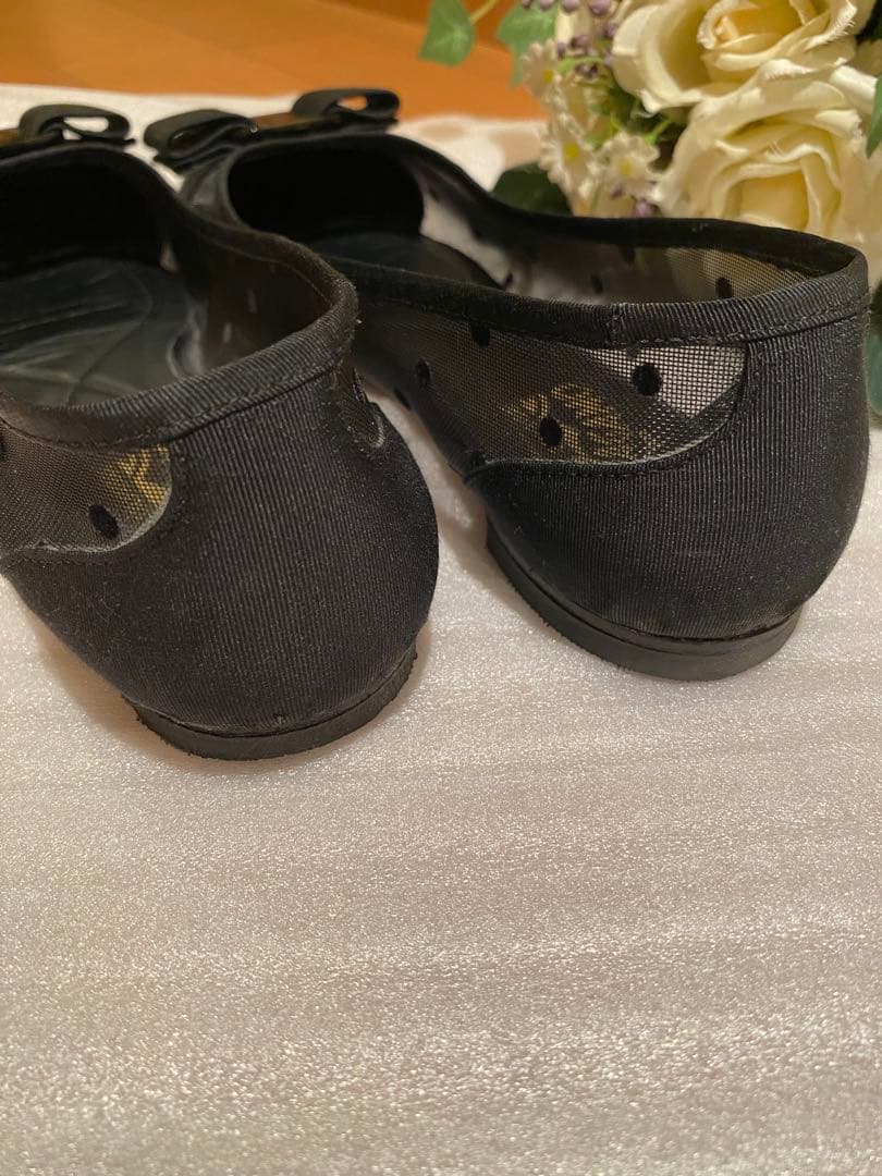 フェラガモ　ヴァラリボン　ドット　フラットシューズ　23~23.5