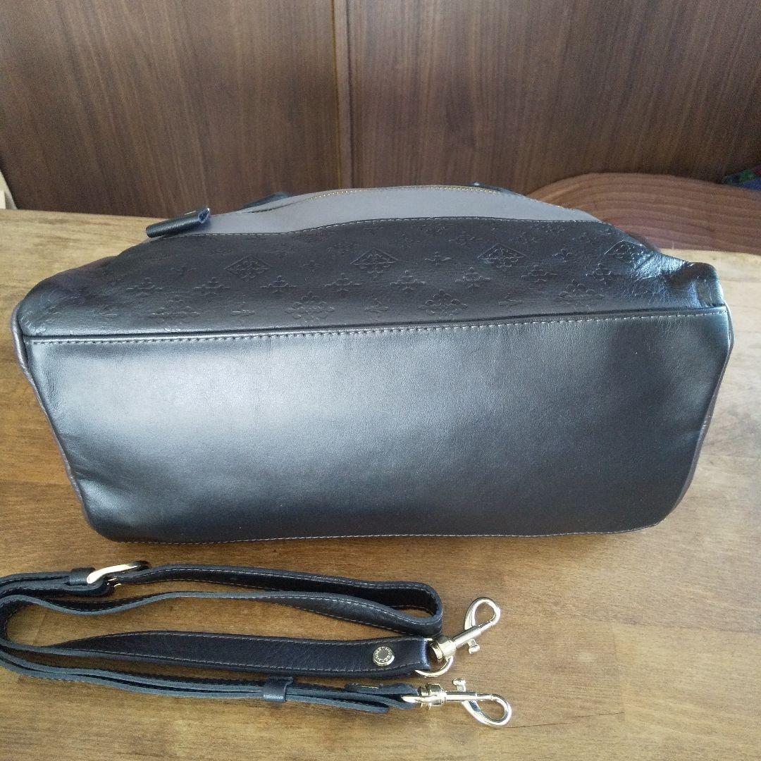 未使用 ラシット軽量レザーショルダーボストン肩掛けバッグ本革2WAY