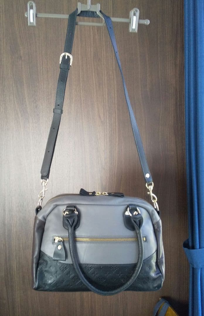 未使用 ラシット軽量レザーショルダーボストン肩掛けバッグ本革2WAY