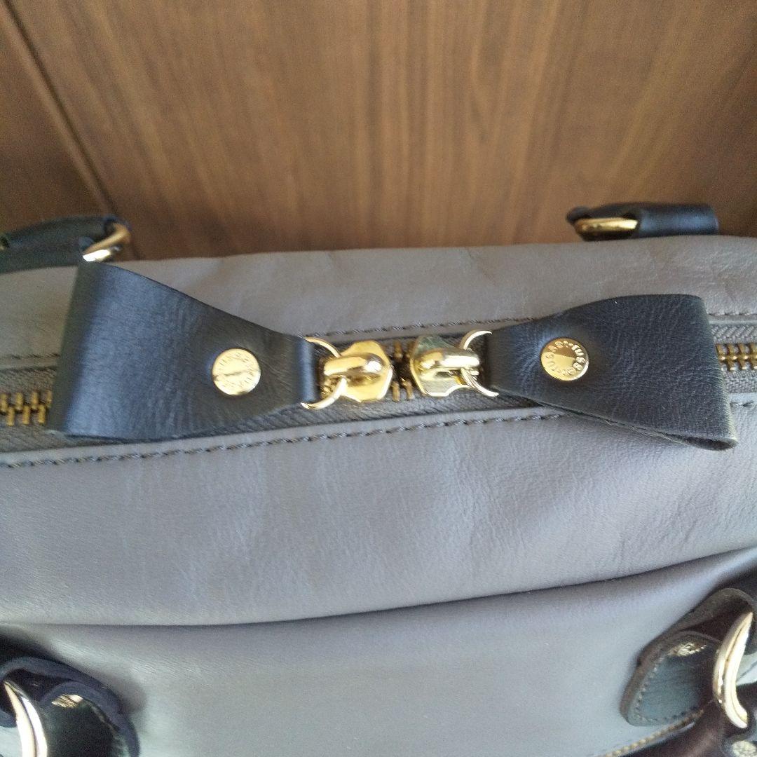 未使用 ラシット軽量レザーショルダーボストン肩掛けバッグ本革2WAY