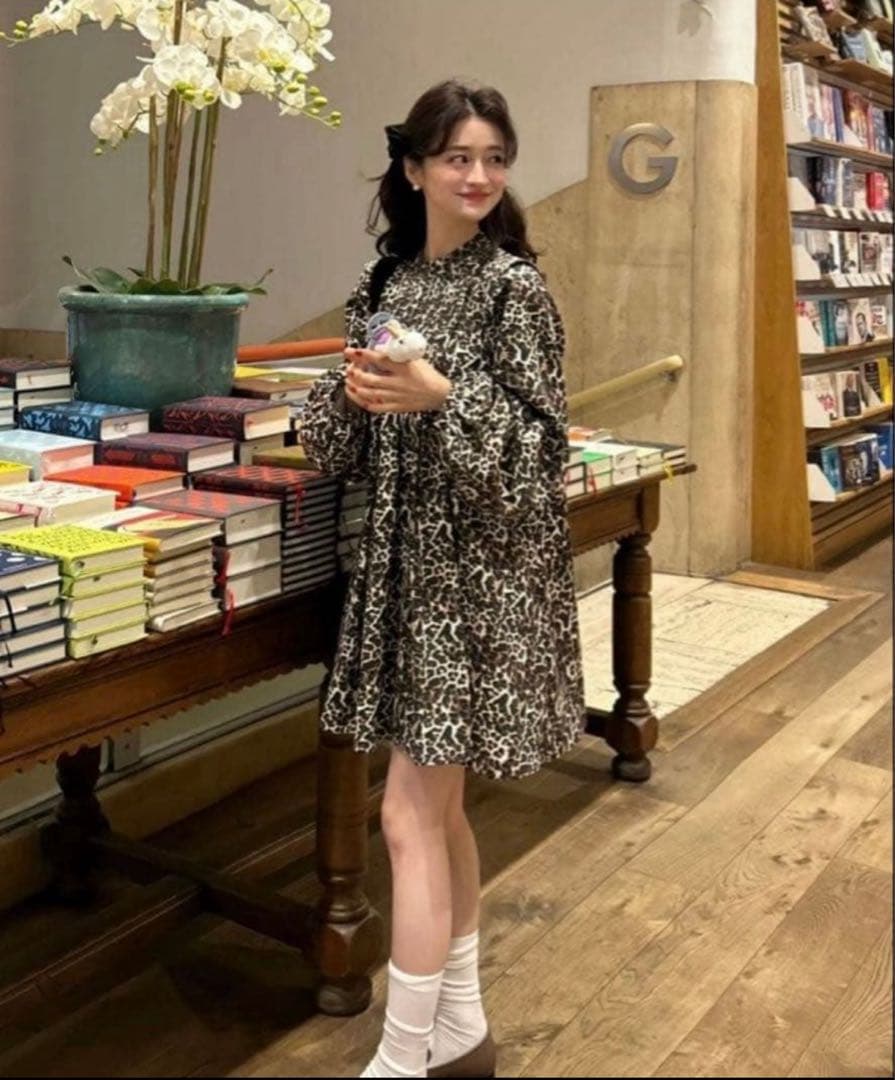 Bibiy CAITLYN MINI DRESS レオパード ワンピース