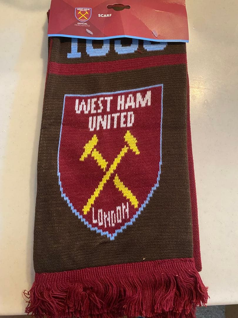 ウエストハム　サッカーマフラー　田中シェンWest Ham United