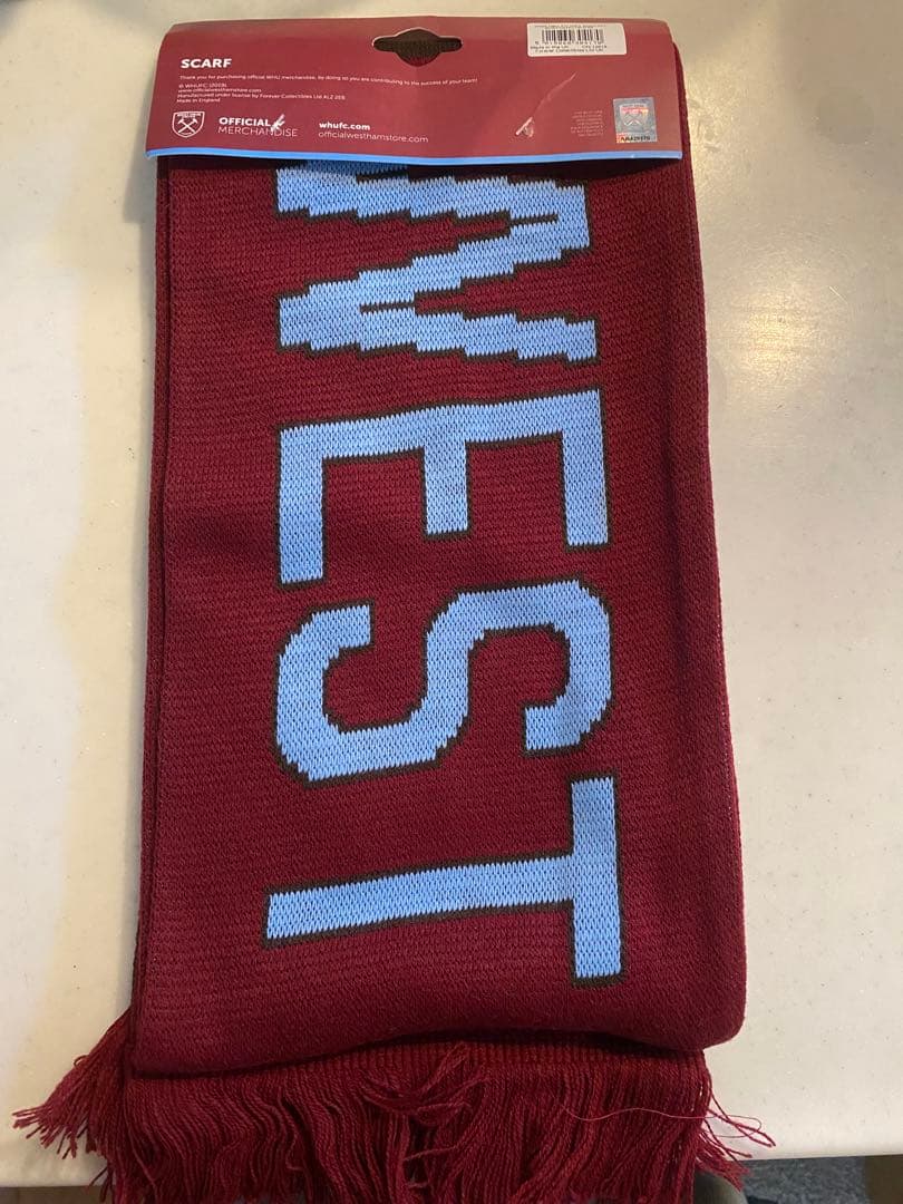 ウエストハム　サッカーマフラー　田中シェンWest Ham United
