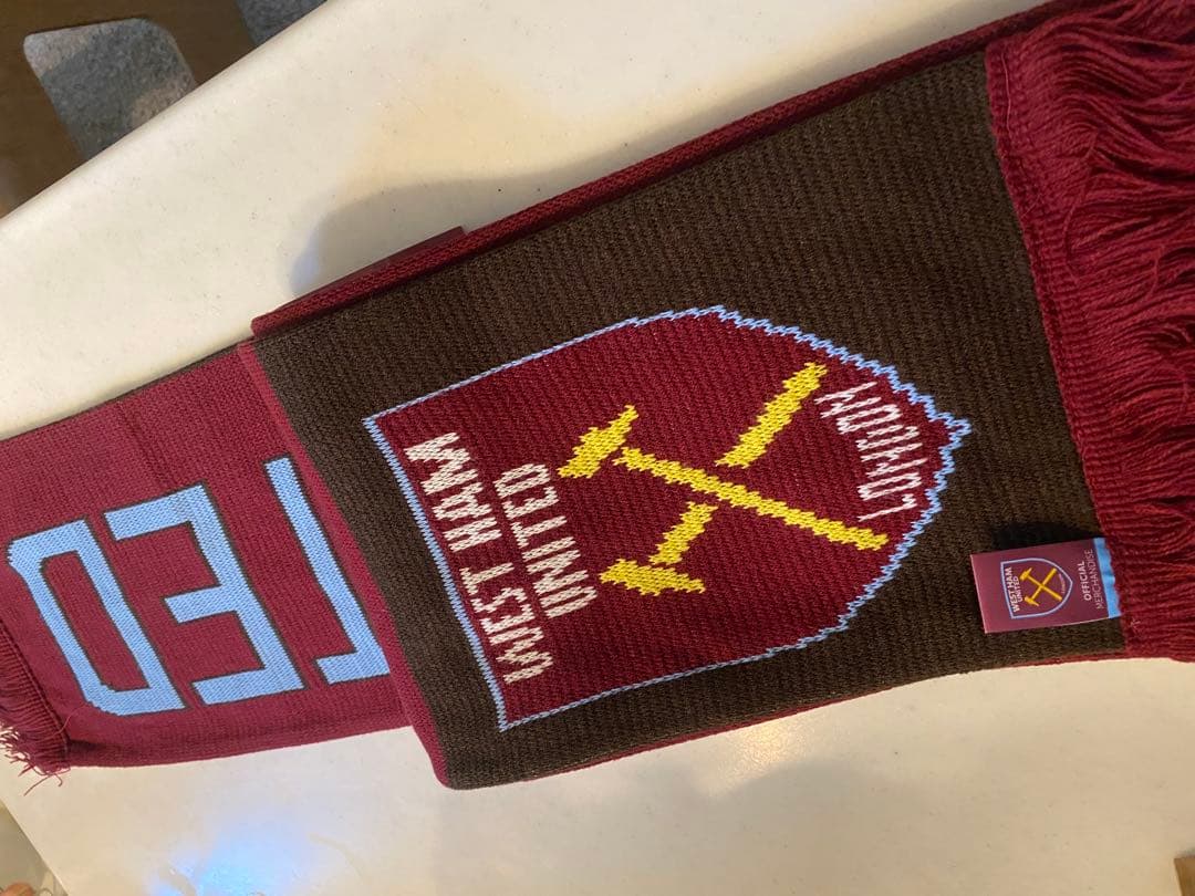 ウエストハム　サッカーマフラー　田中シェンWest Ham United
