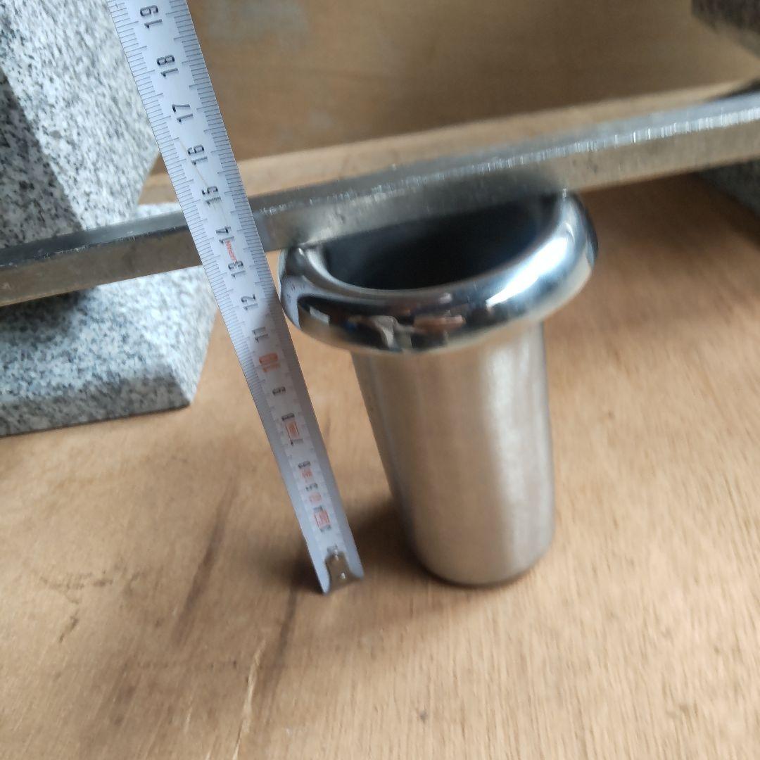 石の花立とステンレス花筒2個セット