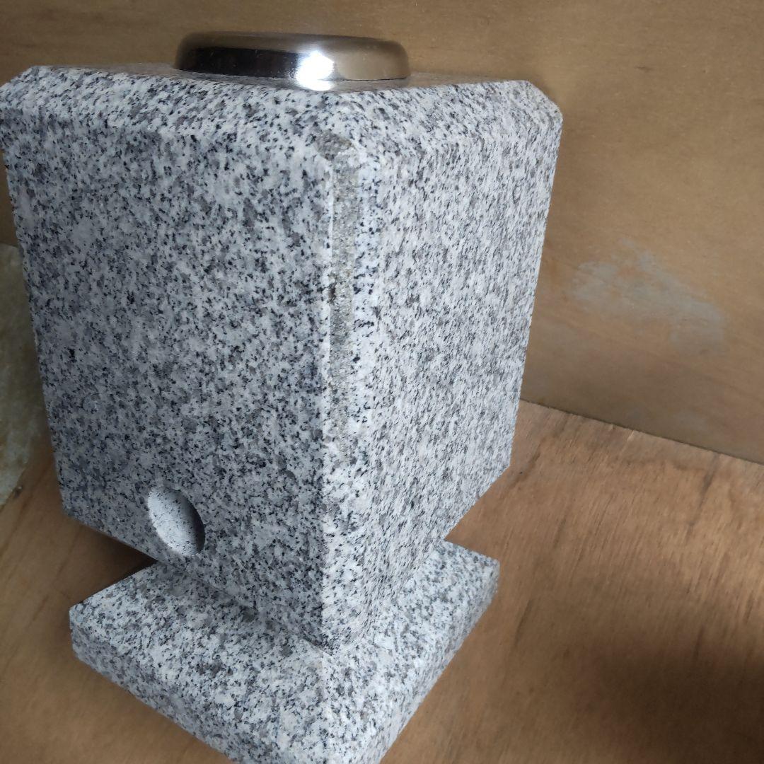 石の花立とステンレス花筒2個セット