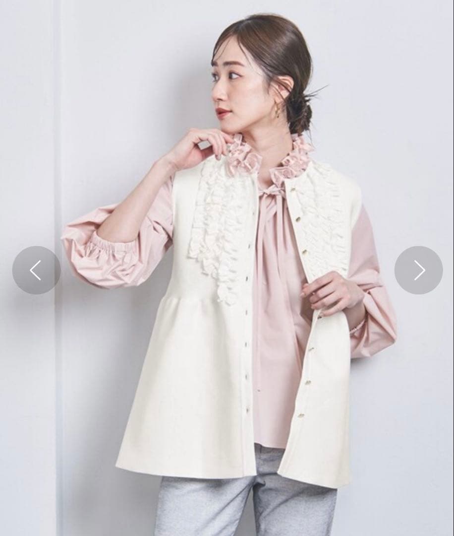 UNITED ARROWS P ミニフリル ニットベスト（最終値下げです）