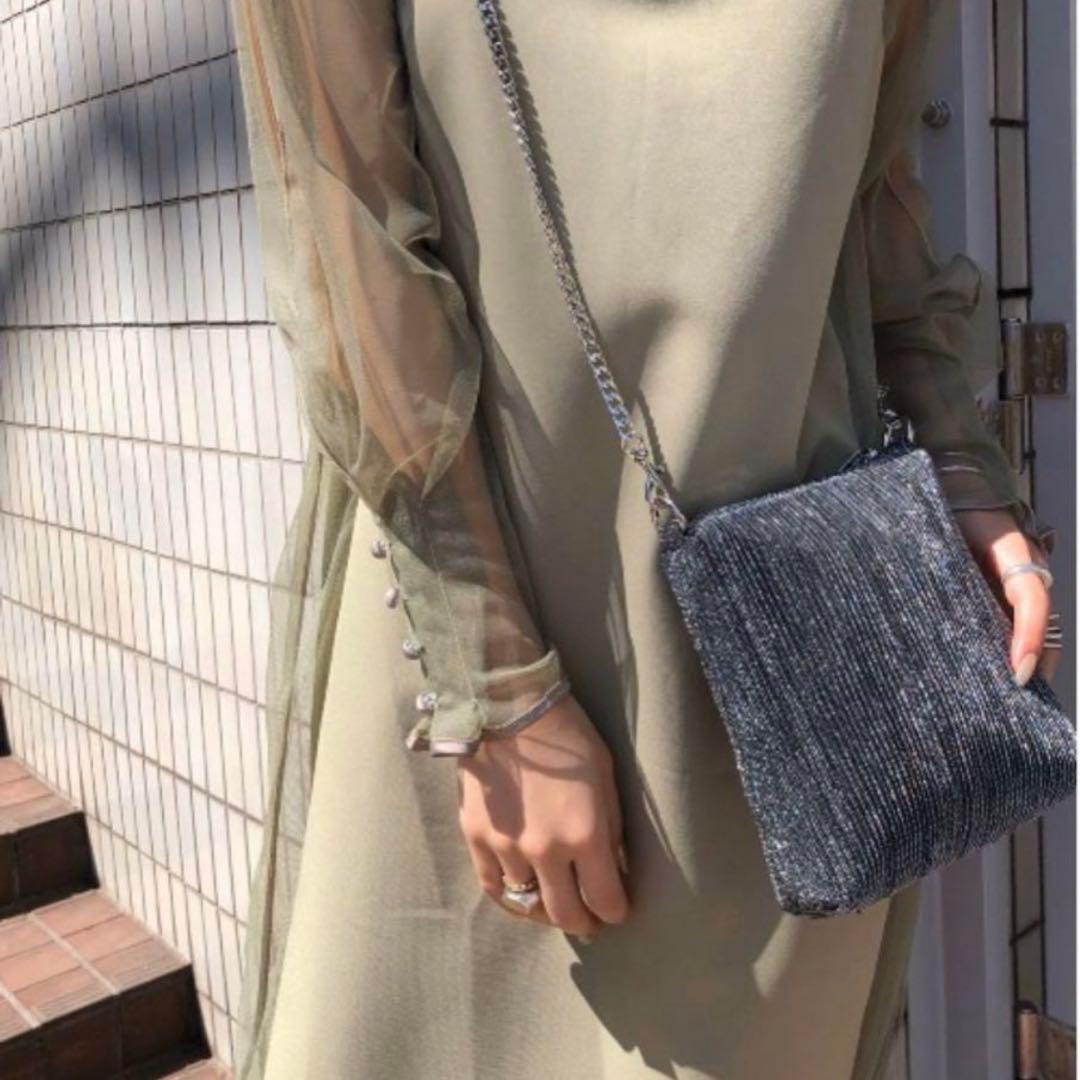 Ameri TULLE DOCKING DRESSチュールドッキングドレス