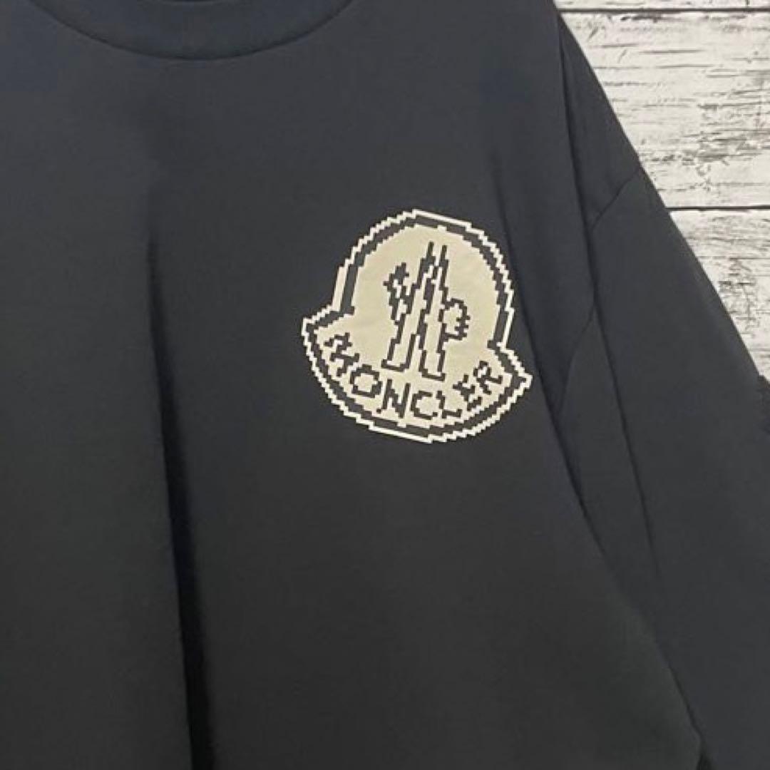 【 24SS 】 モンクレール ピクセルロゴ 長袖カットソー ロンT 美品