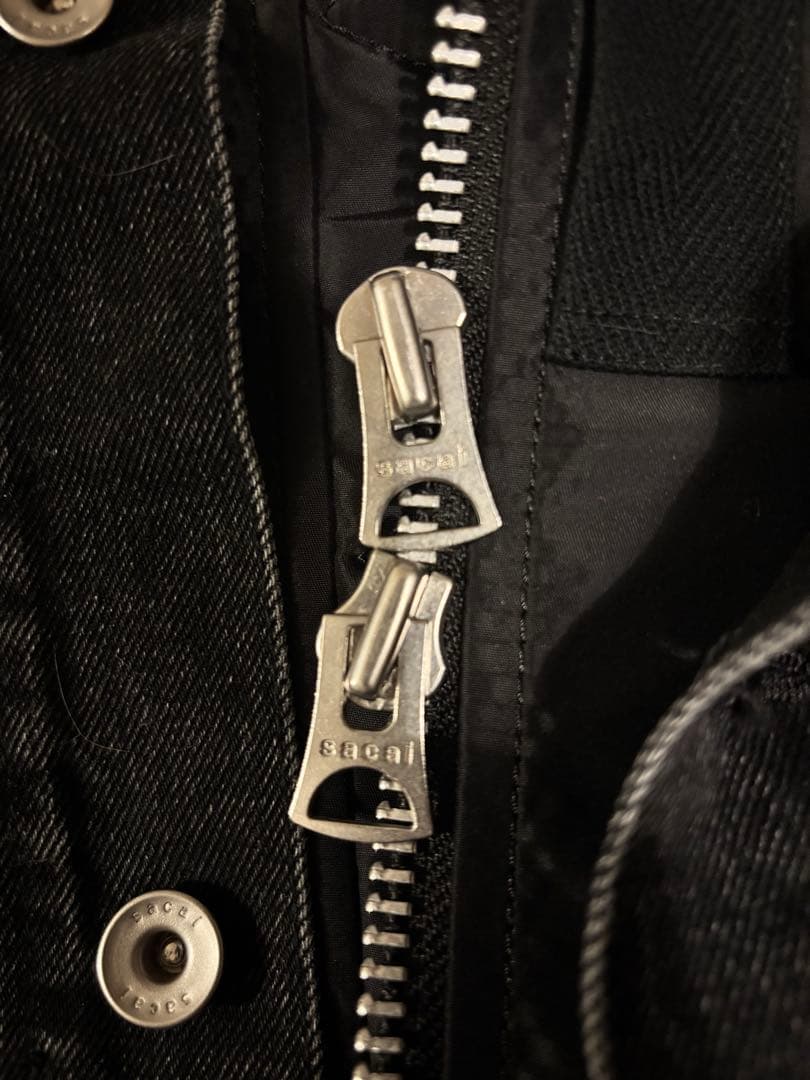 ジャケット・アウター aki)DenimxNylonTwillJacket-BLACK 001