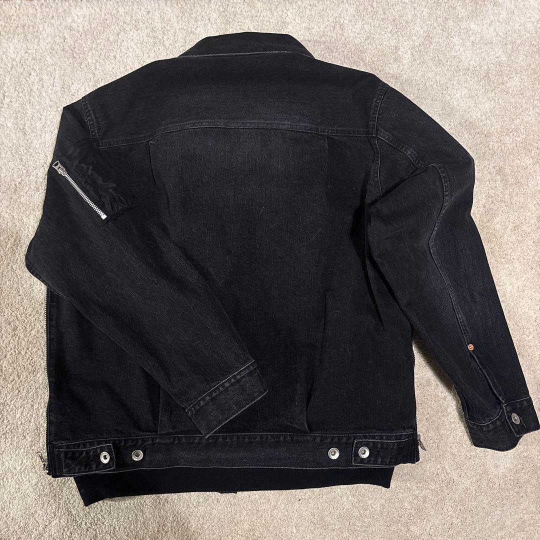 ジャケット・アウター aki)DenimxNylonTwillJacket-BLACK 001