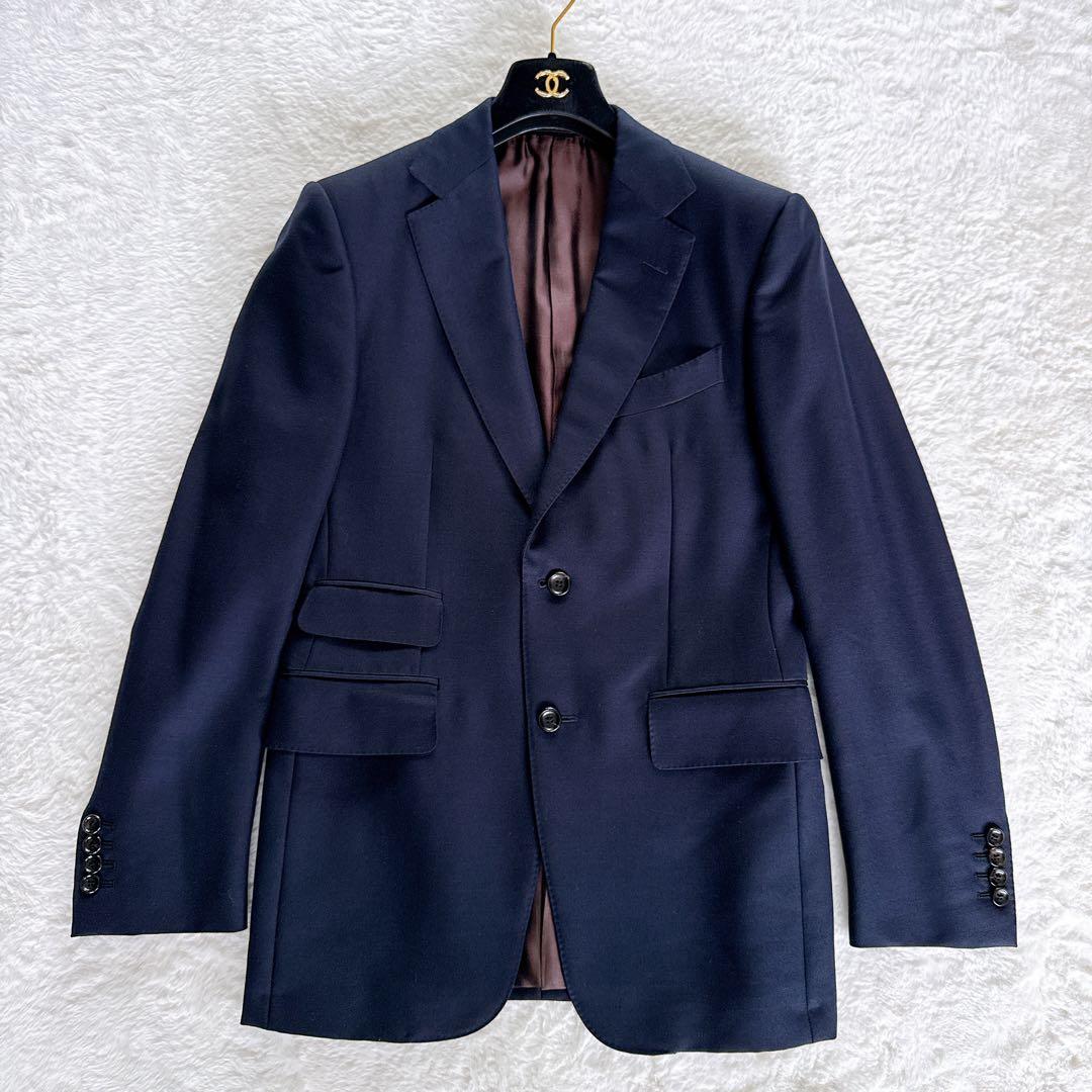 【ダンヒル】3ピース スーツ ネイビー 46サイズ