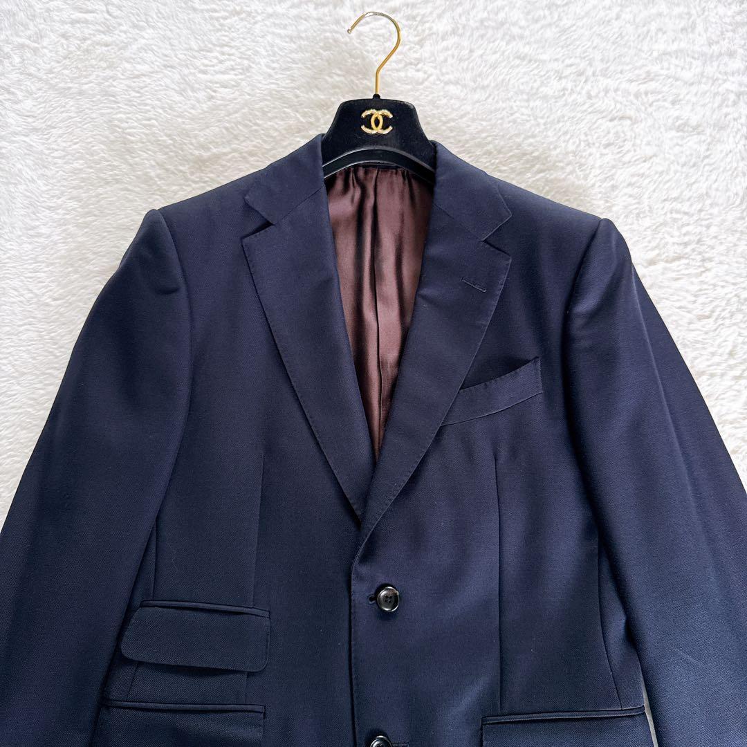【ダンヒル】3ピース スーツ ネイビー 46サイズ