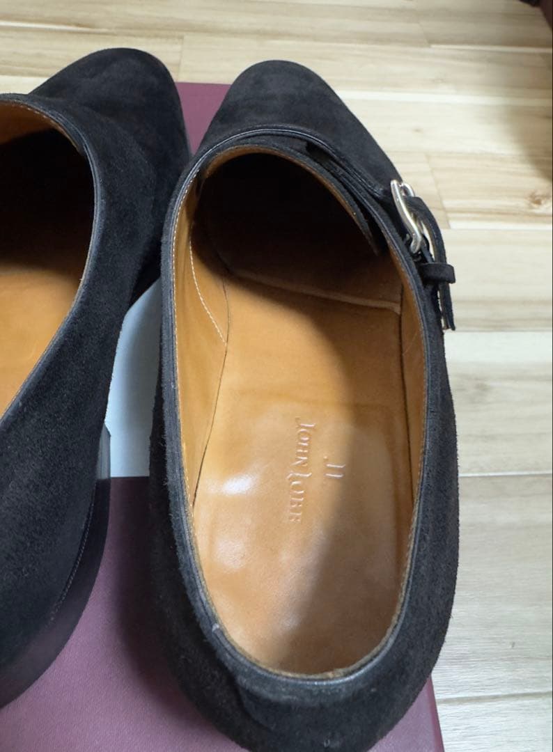 【使用数回極美品】JOHN LOBB ASHILL · ブラックスエード　8.5
