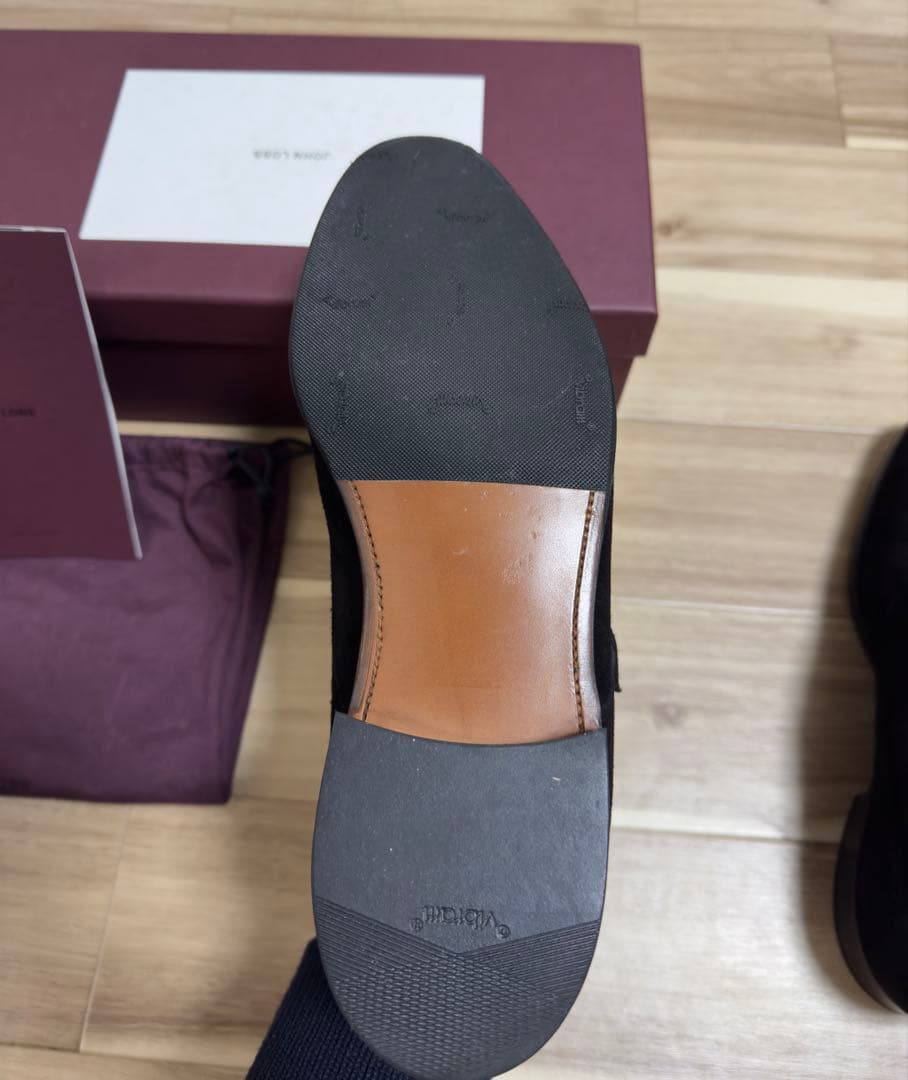 【使用数回極美品】JOHN LOBB ASHILL · ブラックスエード　8.5