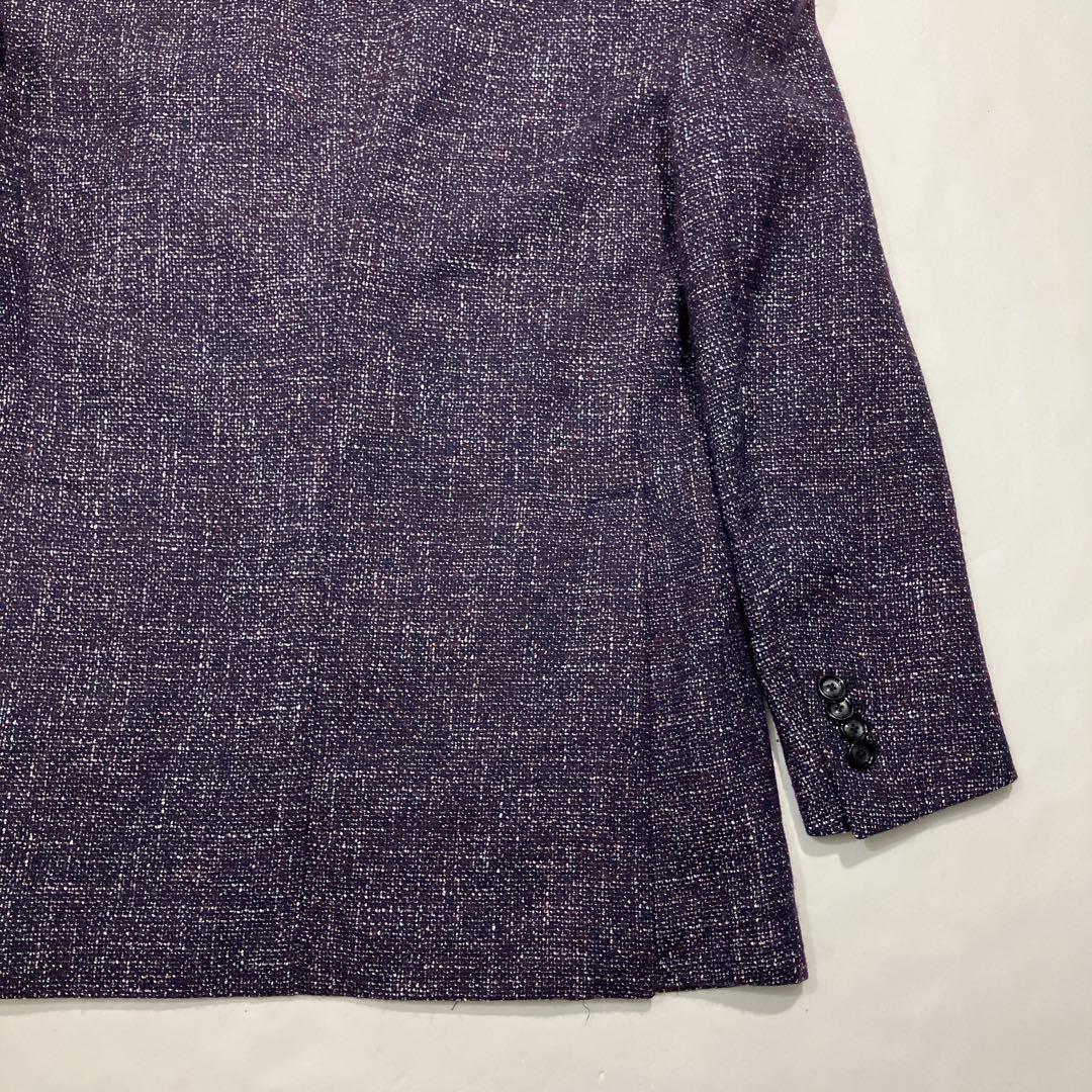 【逸品】TAGLIATORE アンコンジャケット ウールツイード　本切羽　46
