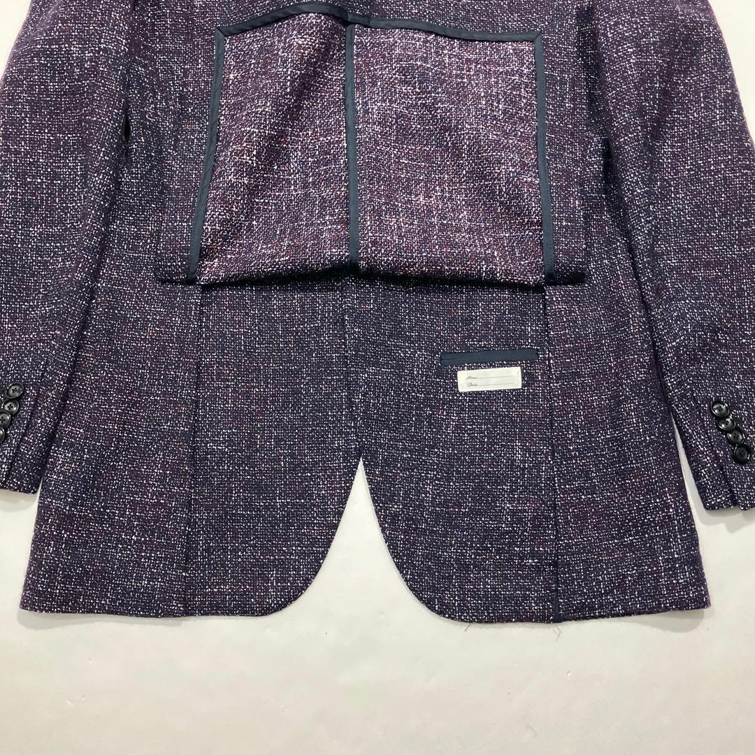 【逸品】TAGLIATORE アンコンジャケット ウールツイード　本切羽　46