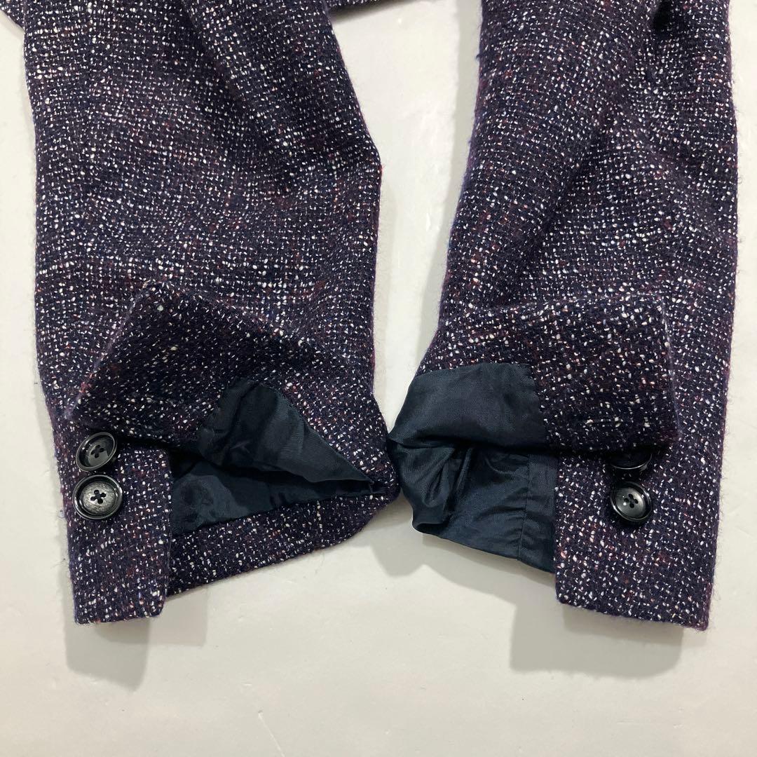 【逸品】TAGLIATORE アンコンジャケット ウールツイード　本切羽　46