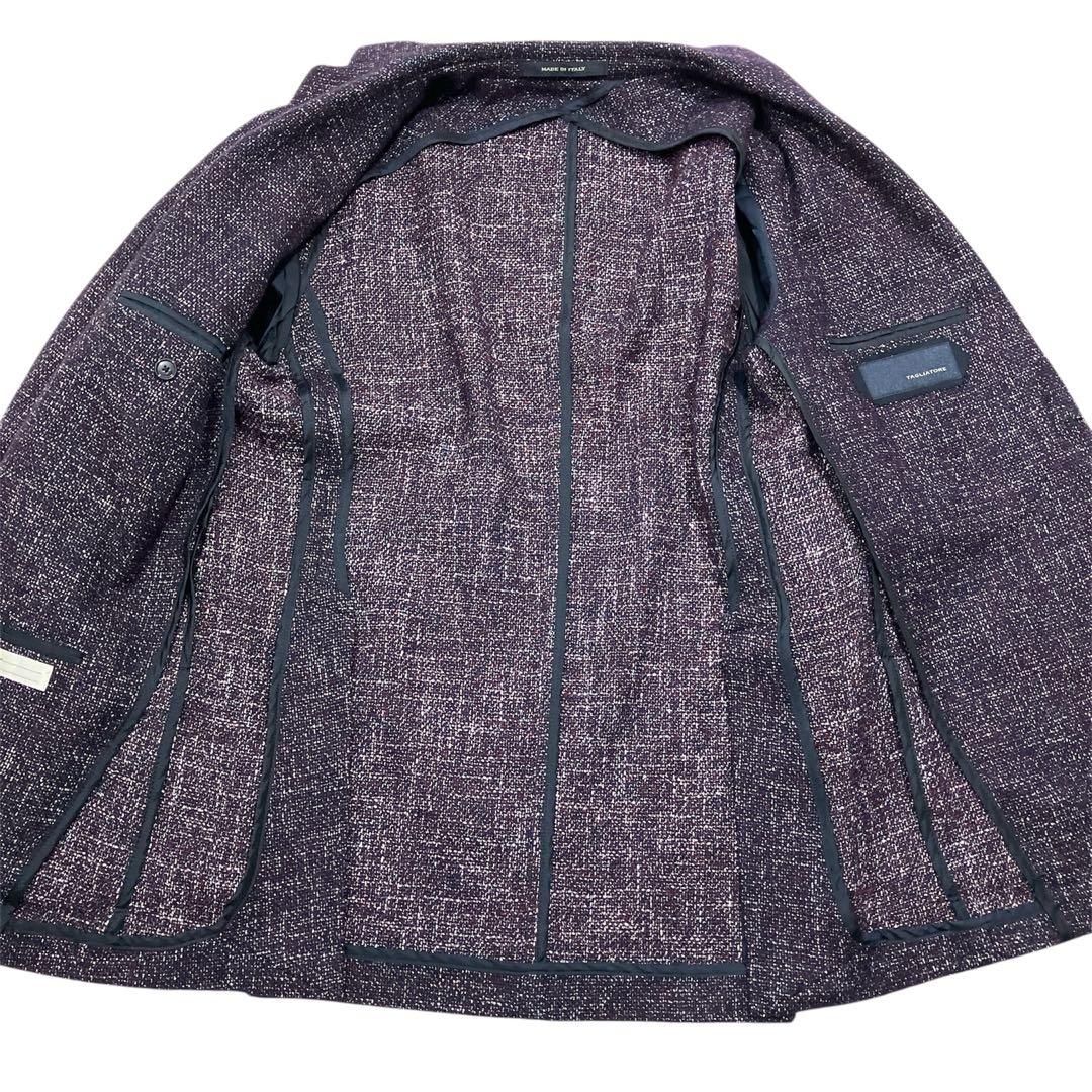 【逸品】TAGLIATORE アンコンジャケット ウールツイード　本切羽　46