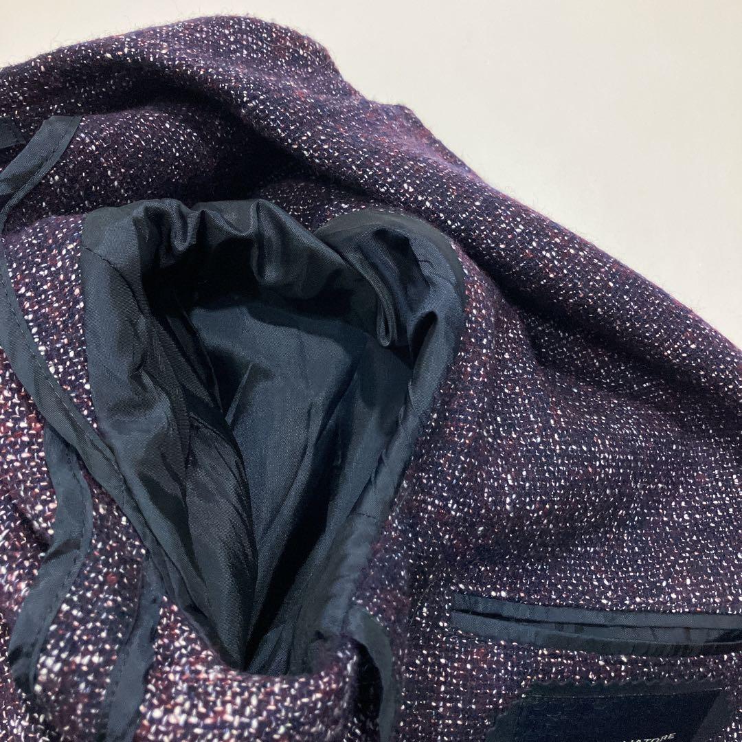 【逸品】TAGLIATORE アンコンジャケット ウールツイード　本切羽　46