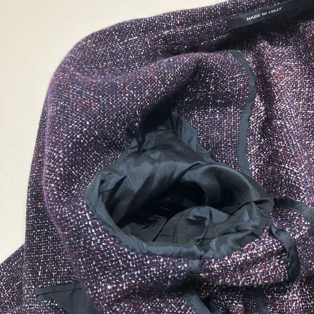 【逸品】TAGLIATORE アンコンジャケット ウールツイード　本切羽　46