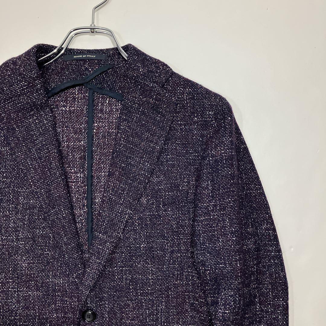 【逸品】TAGLIATORE アンコンジャケット ウールツイード　本切羽　46
