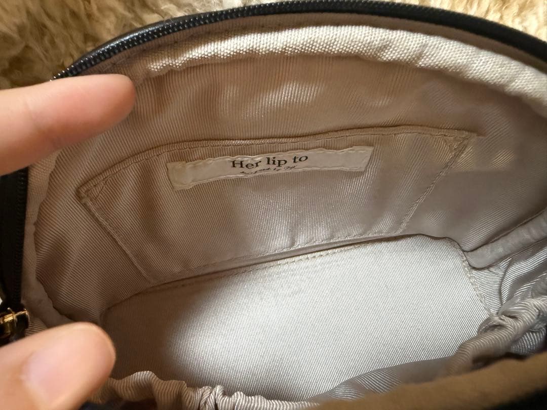 バッグ herlipto HLT Jacquard Chain Pochette