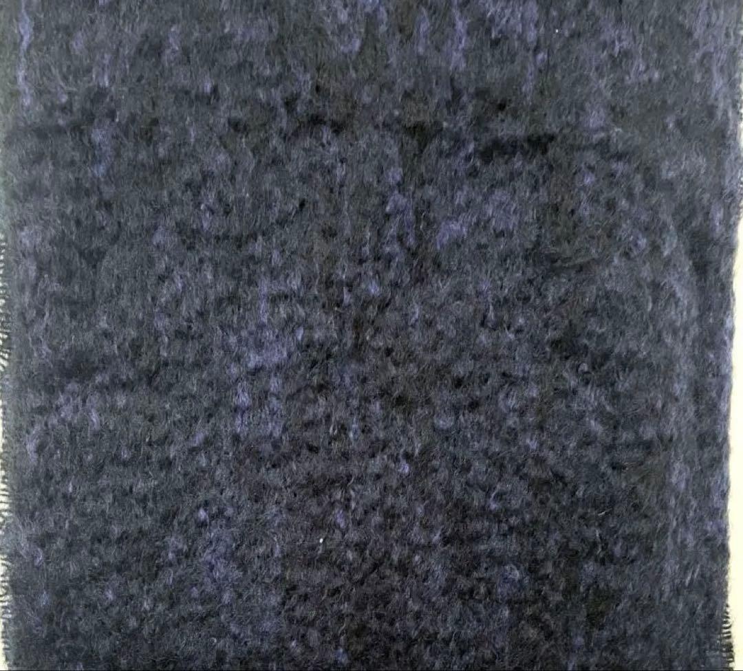 beautiful people モヘア シャギー マフラー　フリンジ　ネイビー