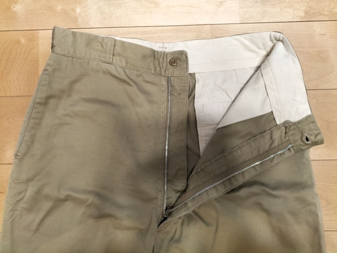 60s中期　US ARMY（米陸軍）チノパン アルミジップ　W32表記