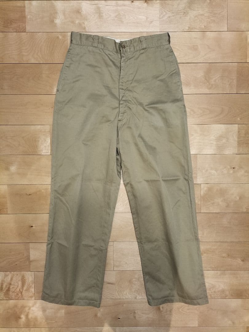 60s中期　US ARMY（米陸軍）チノパン アルミジップ　W32表記