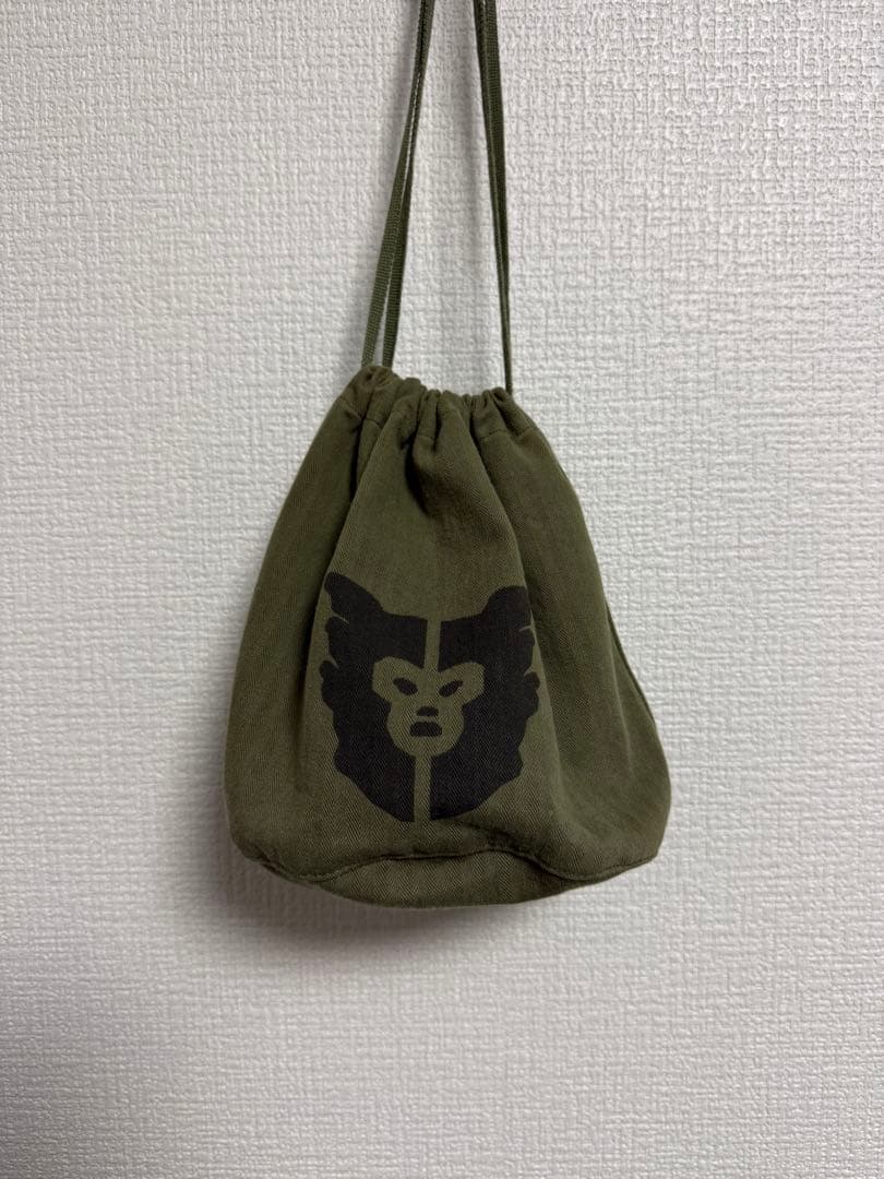 【入手困難】HUMAN MADE 巾着バッグ オリーブNIGO