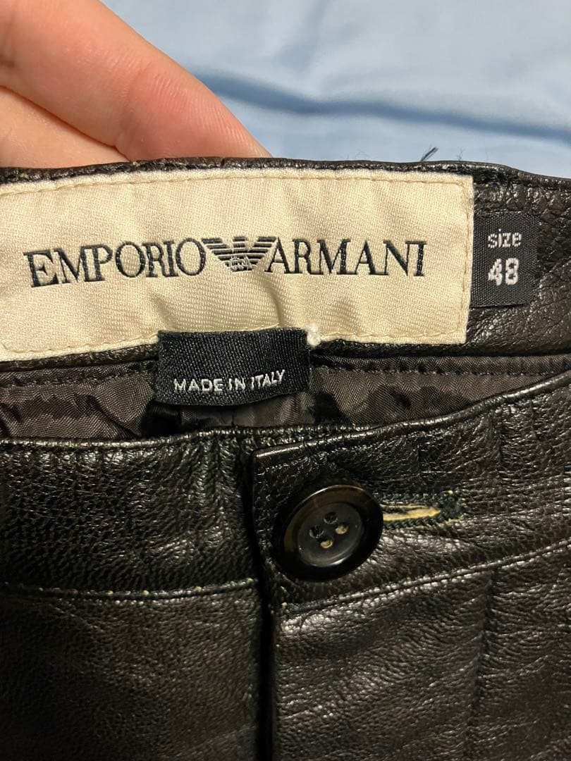 emporio armani 00s ゴートレザーパンツ