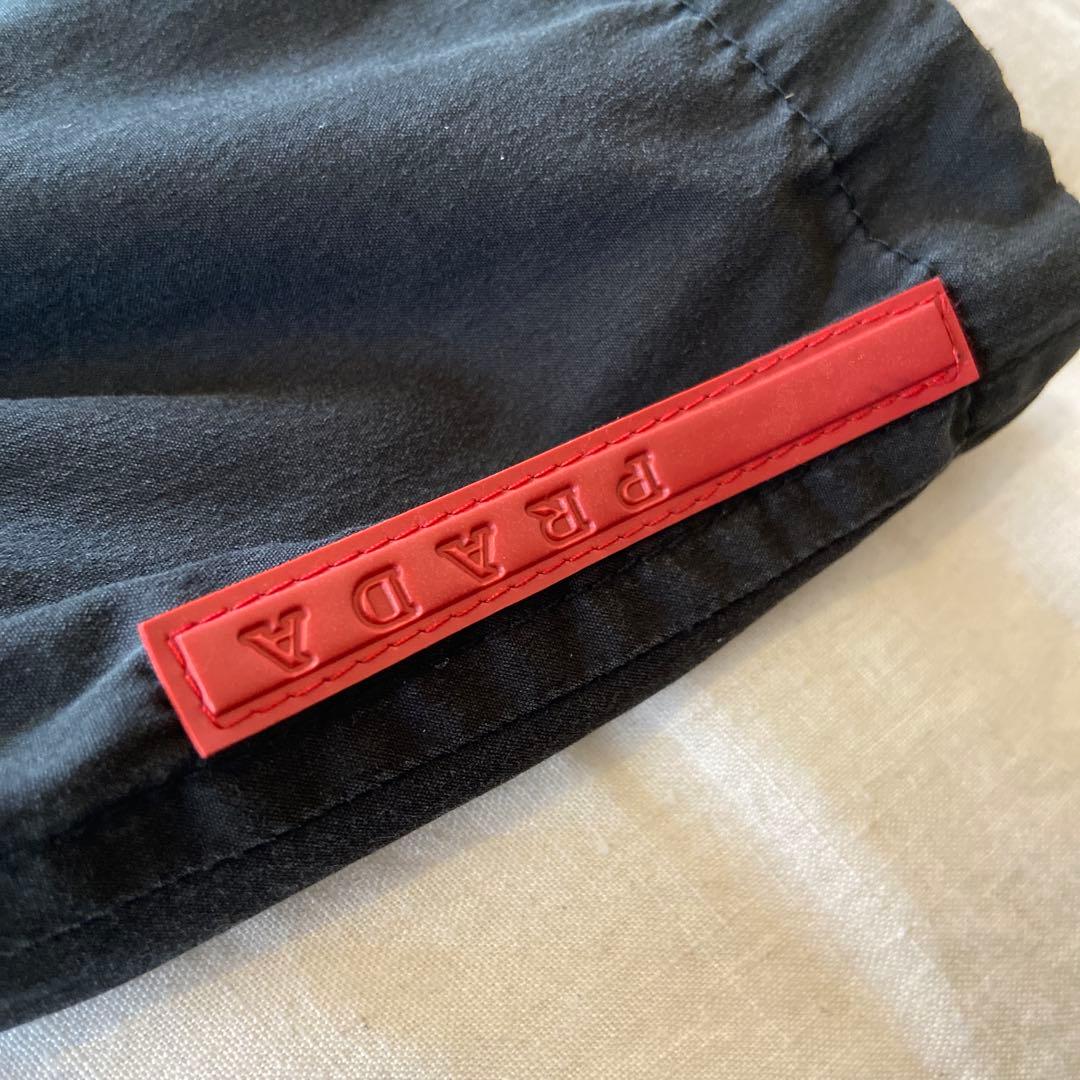 90s 00s プラダ プラダスポーツ 黒 ワイドパンツ 44