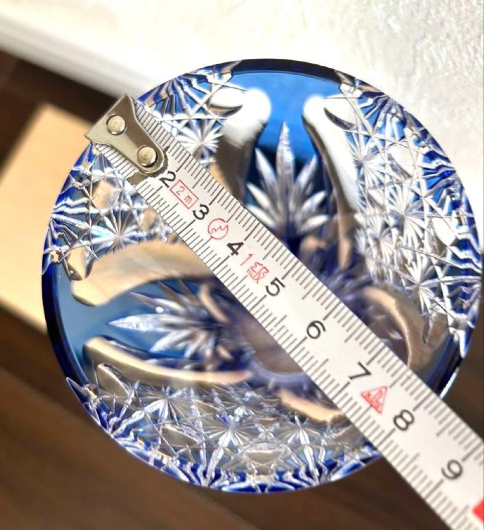 江戸切子　カガミクリスタル　一輪挿し　非売品　鍋谷淳一　共箱　送料込み　匿名配送