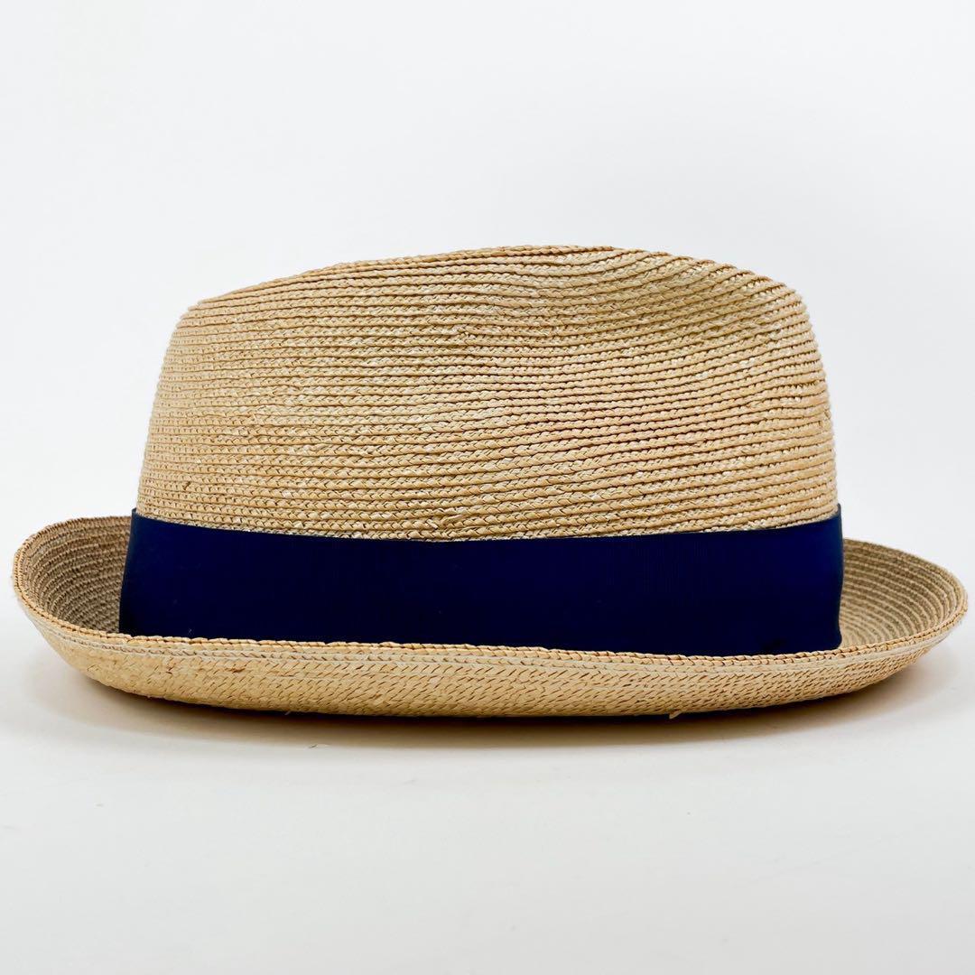 美品✨ボルサリーノ パナマ帽 ハット ストローハット 麦わら帽子 ベージュ 59