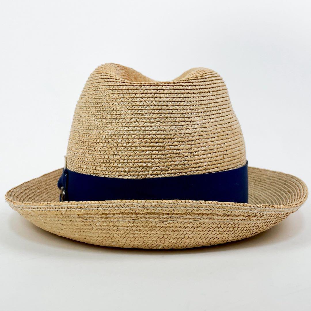 美品✨ボルサリーノ パナマ帽 ハット ストローハット 麦わら帽子 ベージュ 59