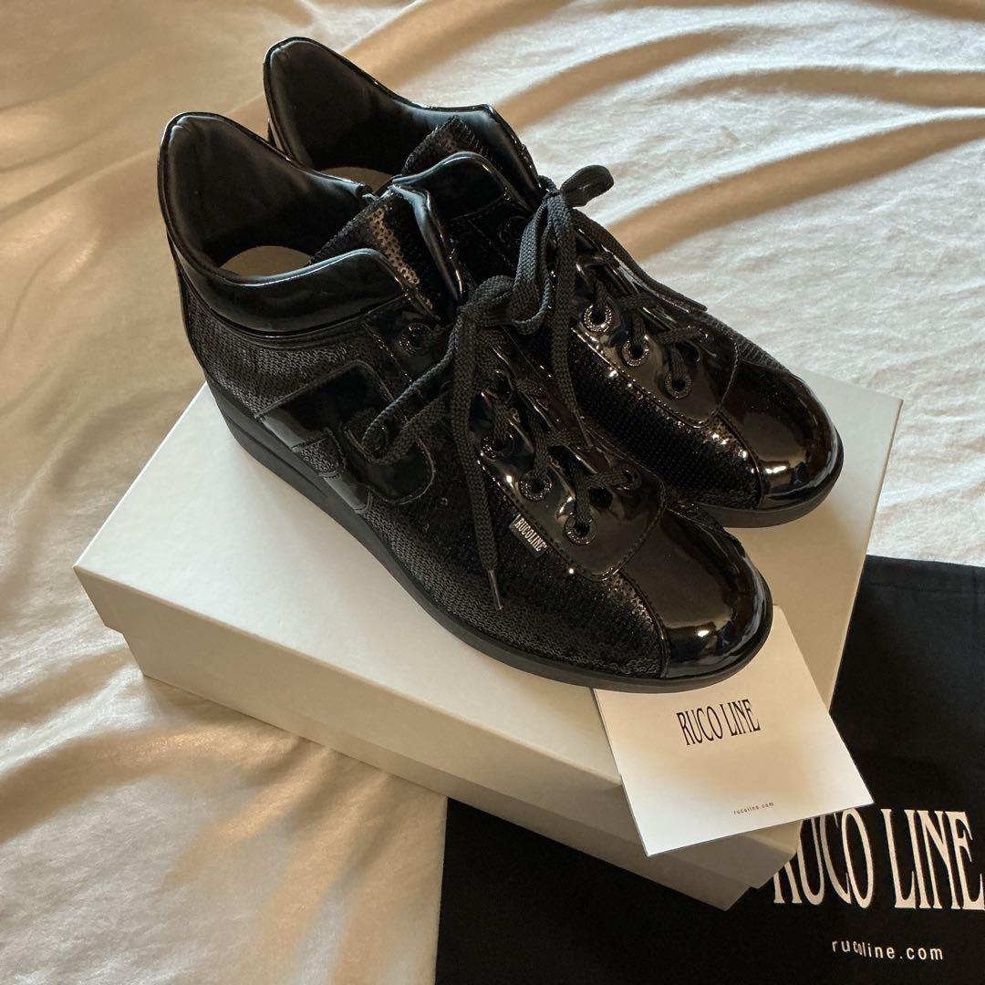 あ*え様 新品RUCOLINEルコラインヒールアップスニーカー38