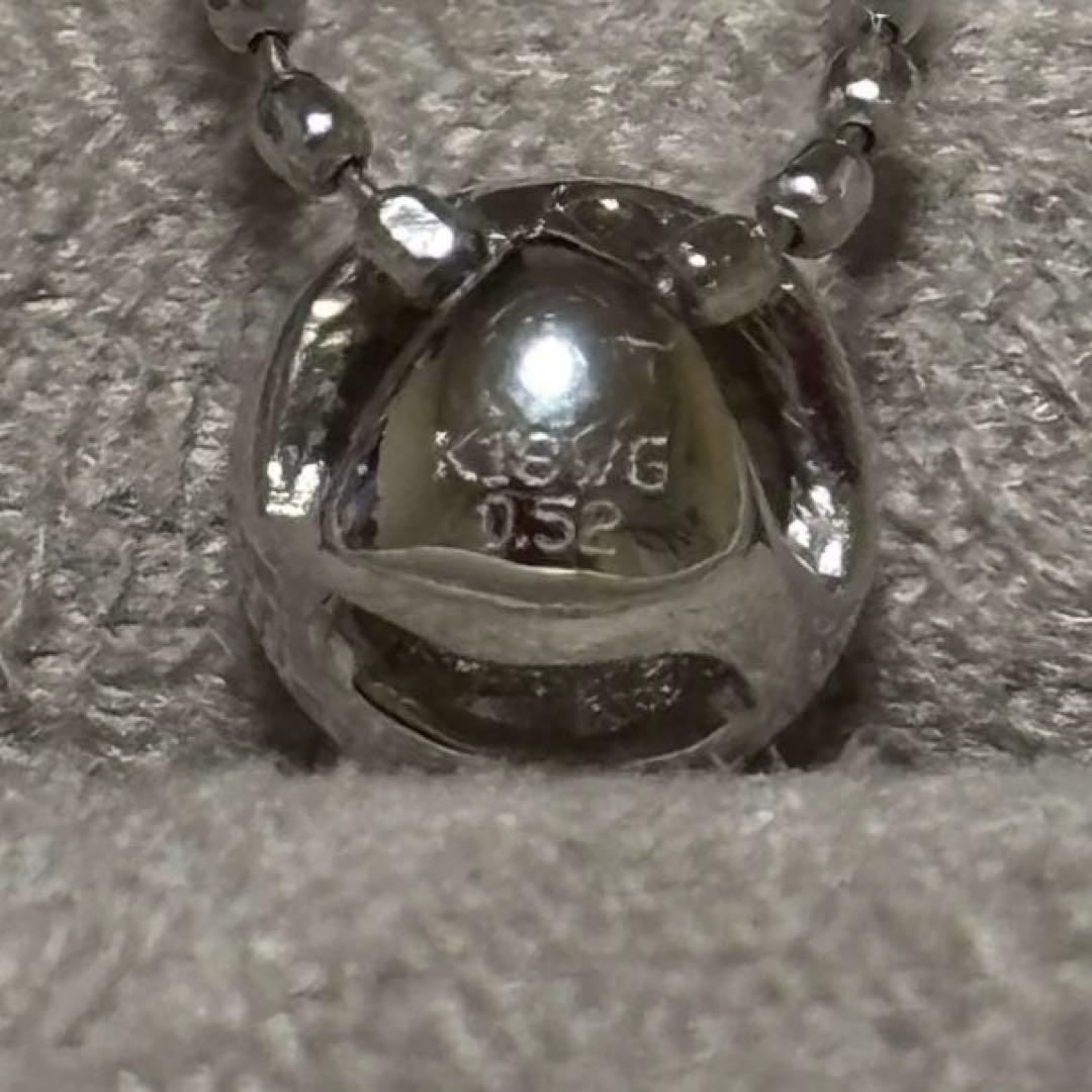 K18WG ブラウンダイヤ ネックレス 0.52ct ミステリーセッティング