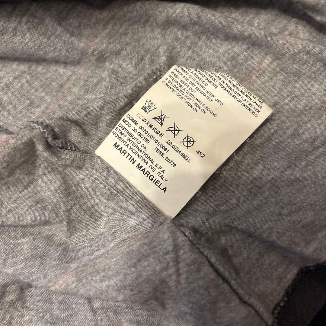 Martin MARGIELA グレー ストライプ ポロシャツ