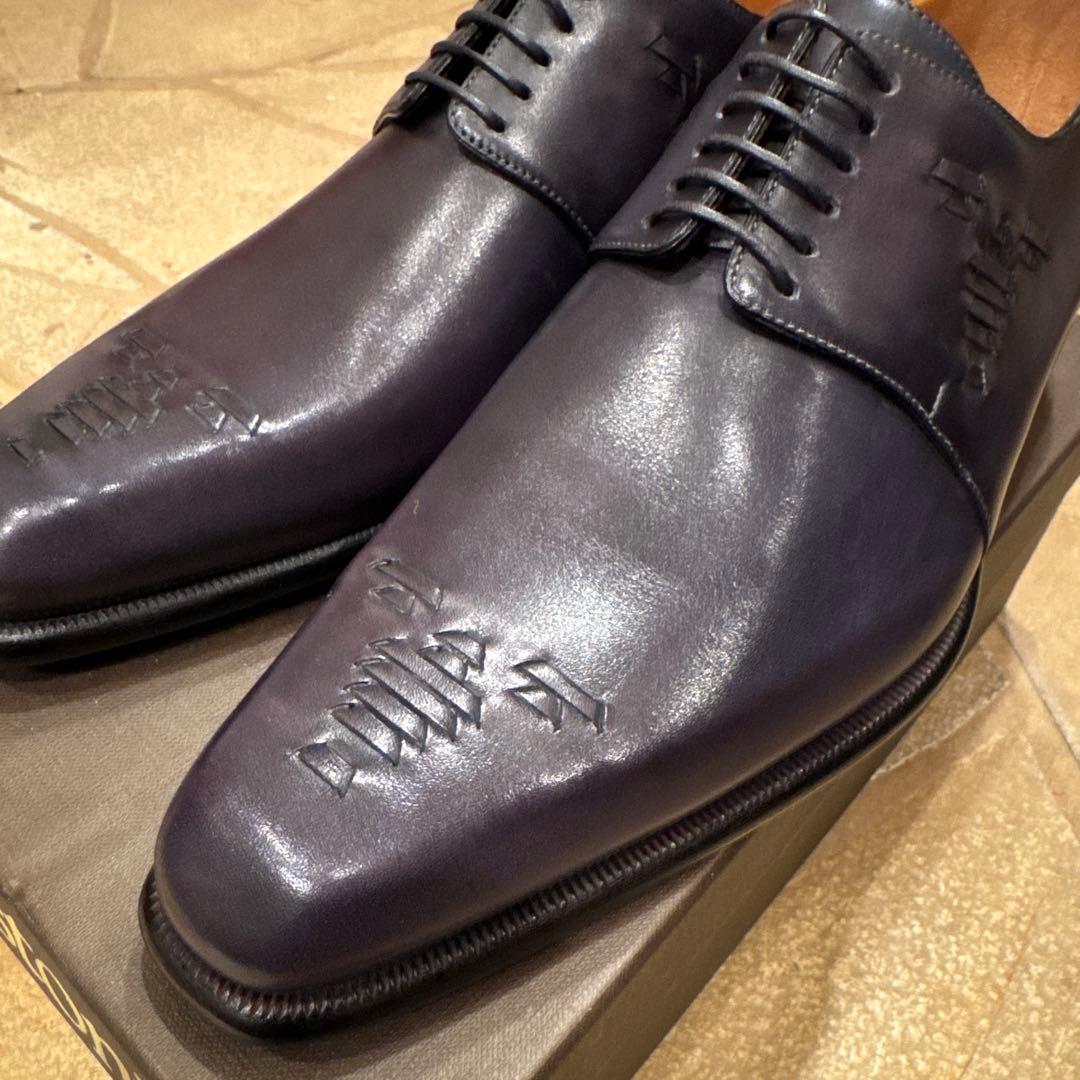 a.testoni⭐️美品・未使用⭐️ネイビー レザー ドレスシューズ