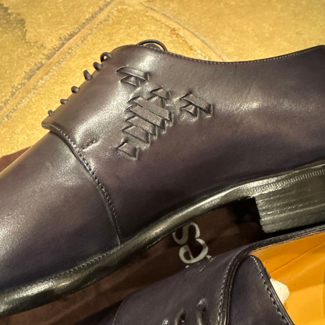 a.testoni⭐️美品・未使用⭐️ネイビー レザー ドレスシューズ