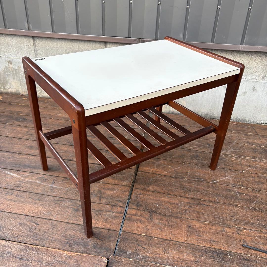 C1 オールドカリモク カリモク家具 木製 サイドテーブル コーヒーテーブル