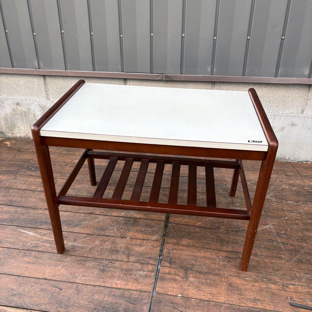 C1 オールドカリモク カリモク家具 木製 サイドテーブル コーヒーテーブル